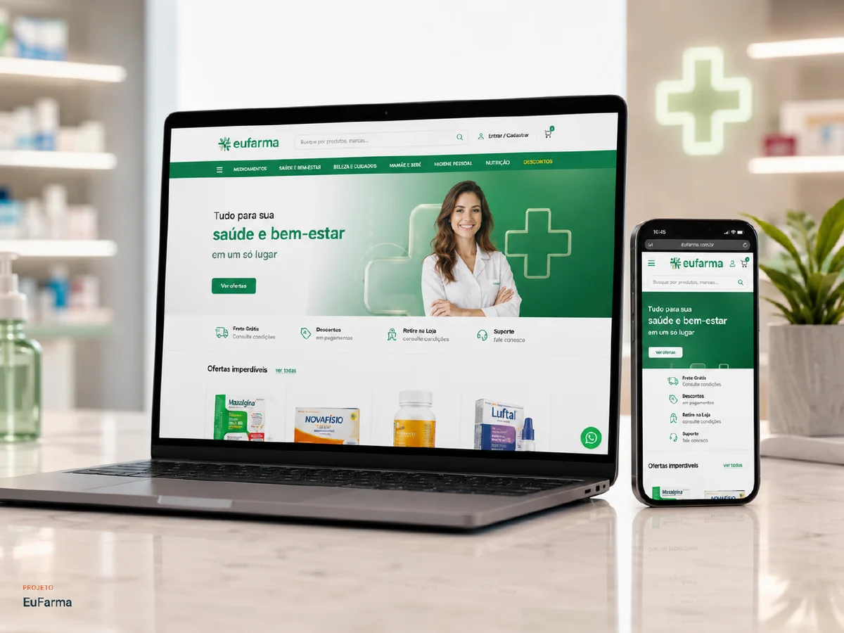 EuFarma - site criado pela Foco Digital